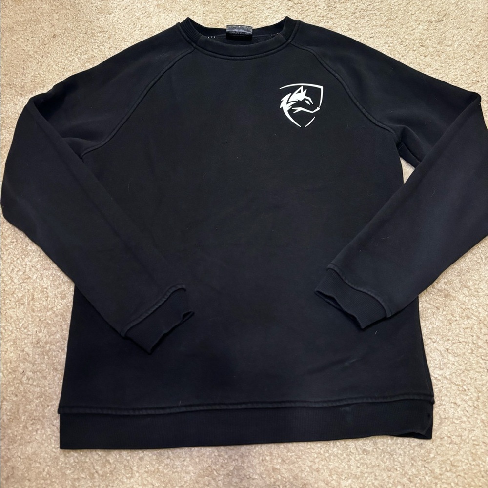 Alphalete Black Crewneck Sweater Gummy Logo Size Small